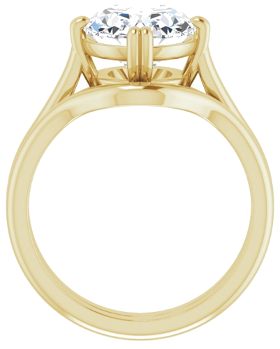 Sužadėtuvių Žiedas „Double Claw-Prong Solitaire“ 14k yellow gold Oval 11mm x 9mm (7)
