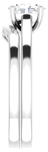 10K White  7x5 mm Oval Solitaire Engagement Ring Mounting (9)