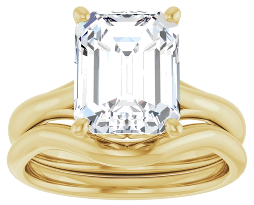 Sužadėtuvių Žiedas „Solitaire“ 14k yellow gold Emerald 10mm x 8mm (8)
