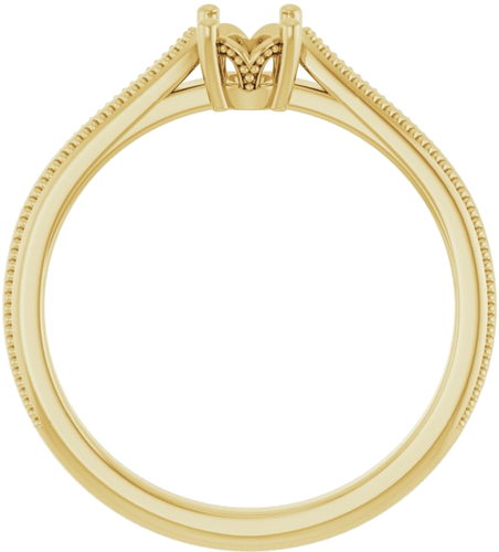 Sužadėtuvių Žiedas „Solitaire“ 10k yellow gold Oval 6mm x 4mm (2)
