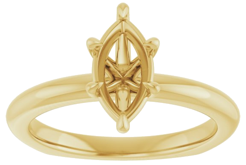Sužadėtuvių Žiedas „Claw-Prong Euro Shank“ 14k yellow gold Marquise 9.5mm x 5mm (3)