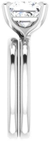Sužadėtuvių Žiedas „Solitaire“ 585 Baltojo Aukso Square 7.5mm (9)