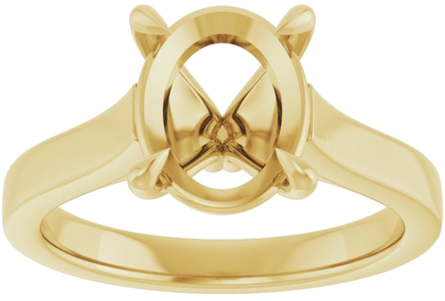 Sužadėtuvių Žiedas „Claw-Prong“ 14k yellow gold Oval 10mm x 8mm (3)