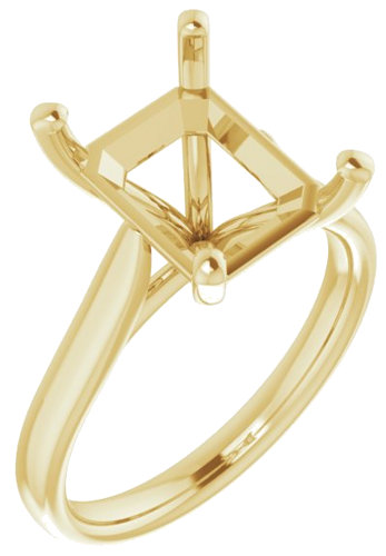 14K Yellow 11x9 mm Emerald Engagement Ring Mounting (1)