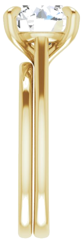 14K Yellow  9.4 mm Round Solitaire Engagement Ring Mounting (9)