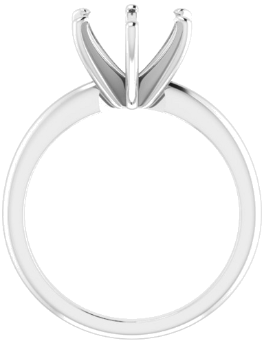 14K White  9 mm Round Solitaire Engagement Ring Mounting (2)