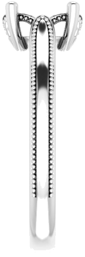 Sužadėtuvių Žiedas „Solitaire“ 585 Baltojo Aukso Oval 8mm x 6mm (4)