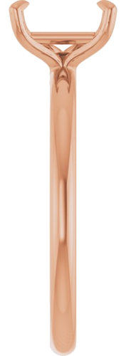 Sužadėtuvių Žiedas „Solitaire“ 585 Rožinis Aukso Emerald 7mm x 5mm (4)