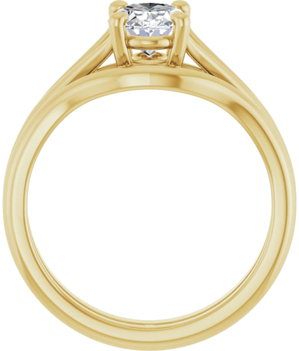Sužadėtuvių Žiedas „Solitaire Split-Shank“ 14k yellow gold Oval 8mm x 6mm (7)