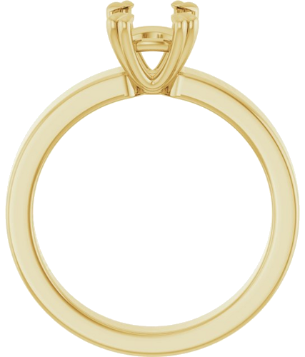 Sužadėtuvių Žiedas „Double Claw-Prong Solitaire“ 14k yellow gold Elongated Cushion 8mm x 6mm (2)