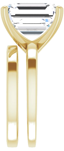 Sužadėtuvių Žiedas „Solitaire“ 585 Geltonojo Aukso Emerald 12mm x 10mm (9)