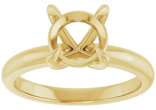Sužadėtuvių Žiedas „Claw-Prong Solitaire“ 14k yellow gold Round 8.2mm (3)