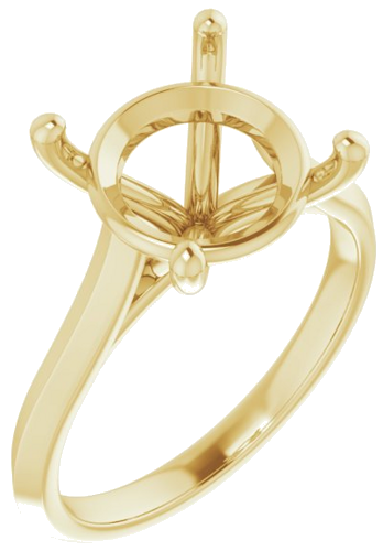 Sužadėtuvių Žiedas „Claw-Prong“ 14k yellow gold Round 11mm (1)