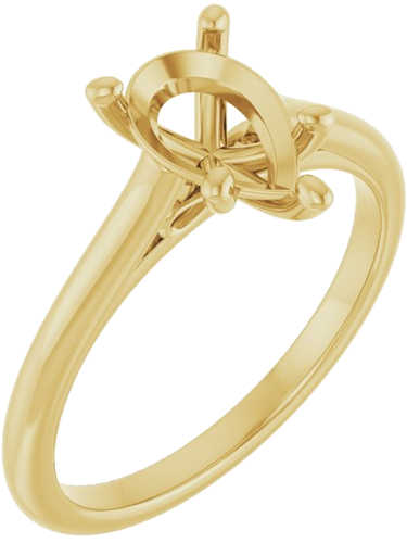 Sužadėtuvių Žiedas „Accented Infinity-Inspired“ 14k yellow gold Pear 9mm x 6mm (1)