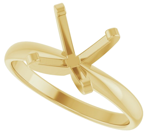 Sužadėtuvių Žiedas „Solitaire“ 10k yellow gold Square 6.5mm (5)