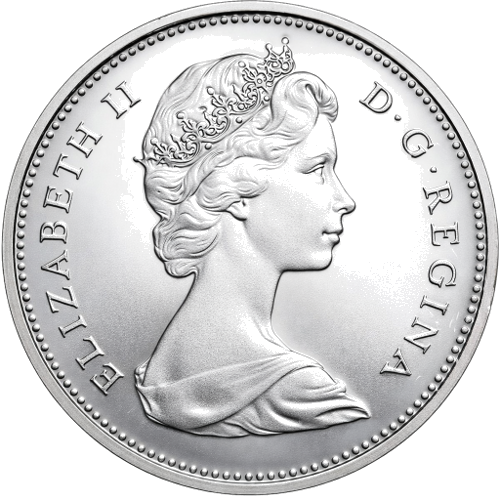 25 цента Елизабет II (1953-1964) Канада сребърна монета (2)