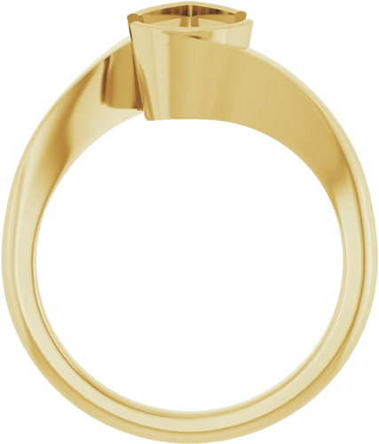 Sužadėtuvių Žiedas „Half-Bezel Solitaire“ 14k yellow gold Pear 10mm x 6mm (2)