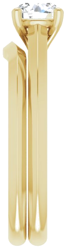 Sužadėtuvių Žiedas „Claw-Prong“ 14k yellow gold Round 5.5mm (9)