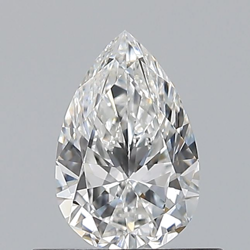 0.5 carat F-VVS2 Natūralus Pear Deimantas (1)