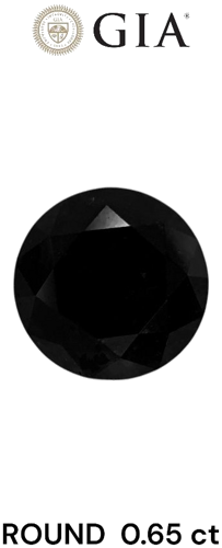 0.65 carat Fancy Black-VVS2 Excellent cut Natūralus Round Deimantas (1)