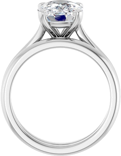 Sužadėtuvių Žiedas 14k white gold Elongated Cushion 10mm x 8mm (7)