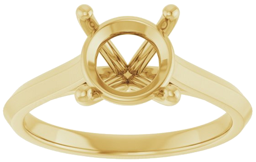 Sužadėtuvių Žiedas „Claw-Prong“ 14k yellow gold Round 8.2mm (3)