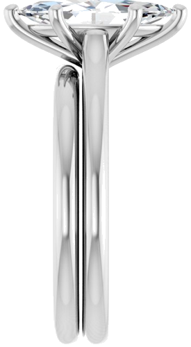 14K White 12x6 mm Marquise Solitaire Engagement Ring Mounting (9)