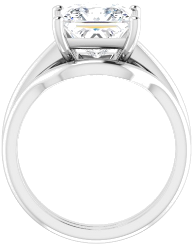 Sužadėtuvių Žiedas „Solitaire“ 950 Platinos Square 8mm (7)