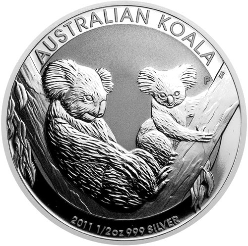 2011 Австралийская коала 1/2 oz серебряная монета (1)