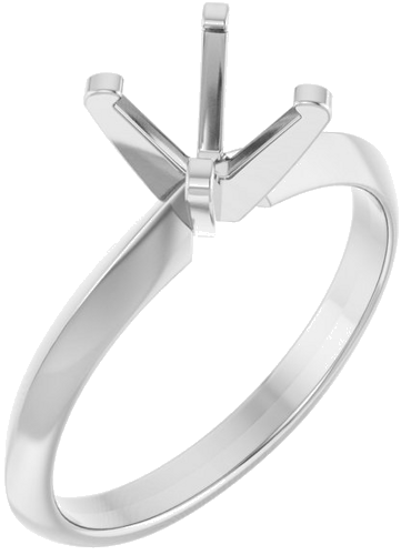 Sužadėtuvių Žiedas „Solitaire“ 585 Baltojo Aukso Round 6.5mm (1)