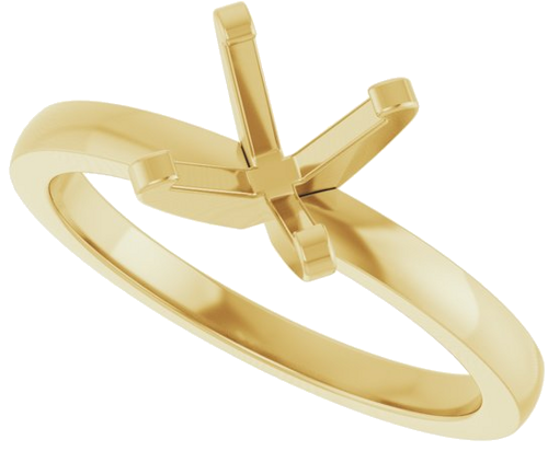 Sužadėtuvių Žiedas „Solitaire“ 14k yellow gold Round 7mm (5)
