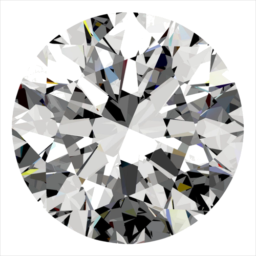 0.5 carat F-VS2 Excellent cut Natūralus Round Deimantas (1)