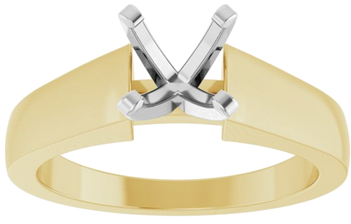 Sužadėtuvių Žiedas „Solitaire“ 14k yellow/white gold Round 6mm (3)