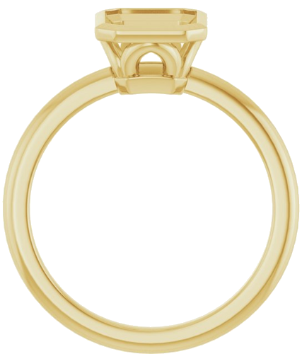 Sužadėtuvių Žiedas „Bezel-Set“ 14k yellow gold Emerald 8.5mm x 6.5mm (2)