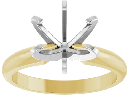 Sužadėtuvių Žiedas „Heavyweight Solitaire“ 14k yellow/white gold Round 8mm (3)