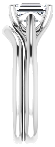 14K White 7x5 mm Emerald Solitaire Engagement Ring Mounting (9)