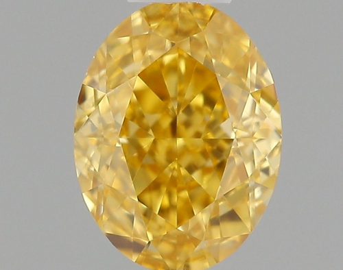 0.3 carat Fancy Vivid Orangey Yellow-VVS2 Natūralus Oval Deimantas (1)