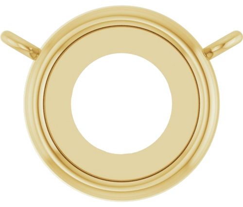 Pakabukas „Rose-Cut Bezel-Set“ 585 Geltonojo Aukso Round 5.7mm (1)