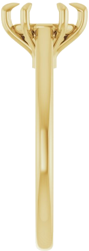 Sužadėtuvių Žiedas „Claw-Pong“ 14k yellow gold Round 7.4mm (4)