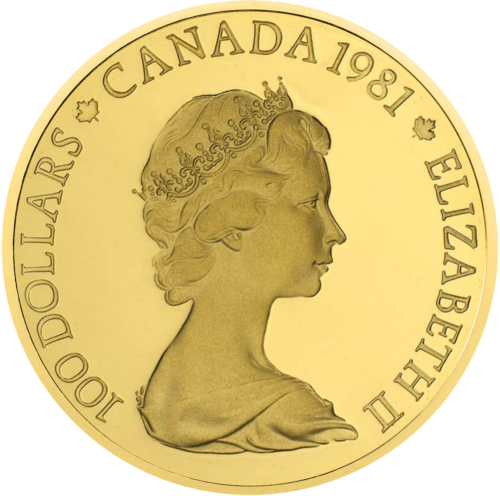 100 Dollars National Anthem 1981 Canada Gold Coin (2)