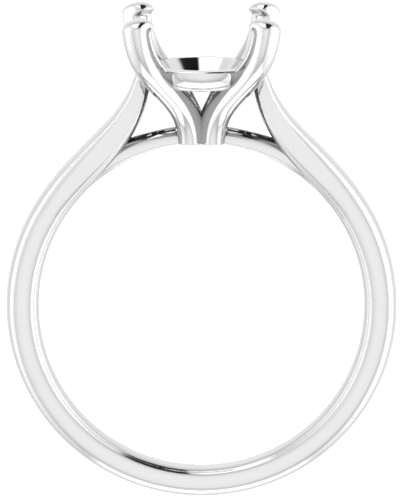 14K White 8.8 mm Round Engagement Ring Mounting (2)