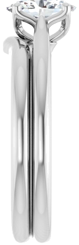 14K White  7x5 mm Oval Solitaire Engagement Ring Mounting (9)