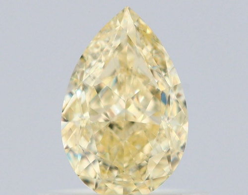 0.62 carat Fancy Light Yellow-VS2 Natūralus Pear Deimantas (1)