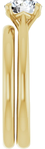 Sužadėtuvių Žiedas „Solitaire“ 18k yellow gold Round 6.5mm (9)