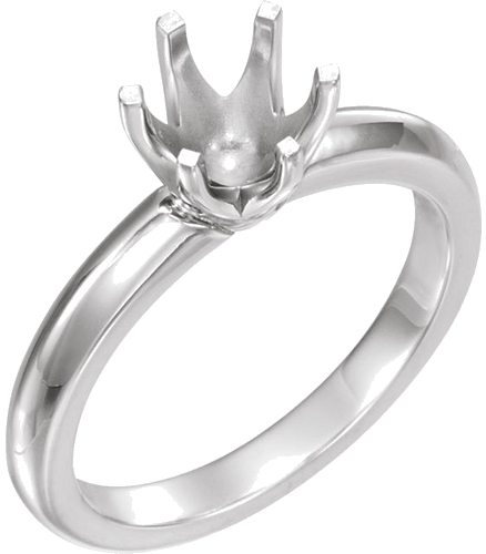Sužadėtuvių Žiedas „Low Solstice Solitaire®“ 950 Platinos Round 8.2mm (1)