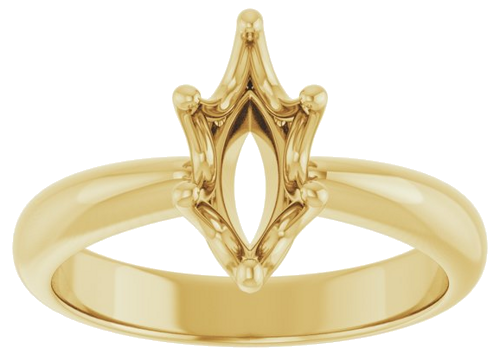 Sužadėtuvių Žiedas „Solitaire Crown-Inspired“ 14k yellow gold Marquise 10mm x 5mm (3)