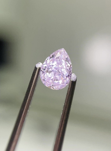 0.25 carat Fancy Light Purplish Pink-VS2 Natūralus Pear Deimantas (1)