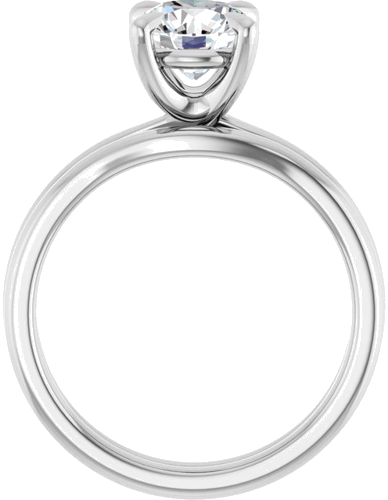 Sužadėtuvių Žiedas 14k white gold Round 7mm (7)