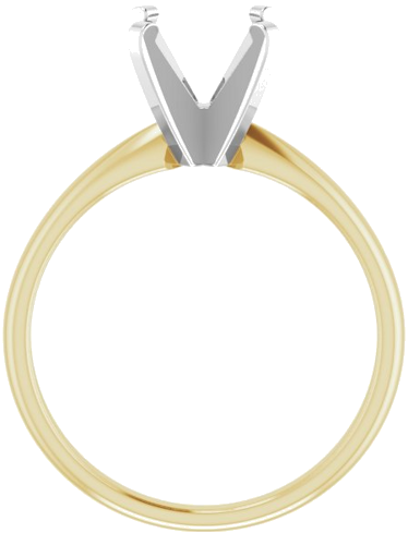 Sužadėtuvių Žiedas „Solitaire“ 14k yellow/white gold Square 6mm (2)