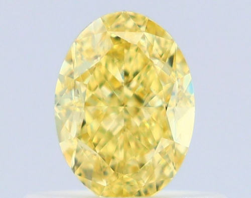 0.52 carat Fancy Intense Yellow-VVS2 Natūralus Oval Deimantas (1)